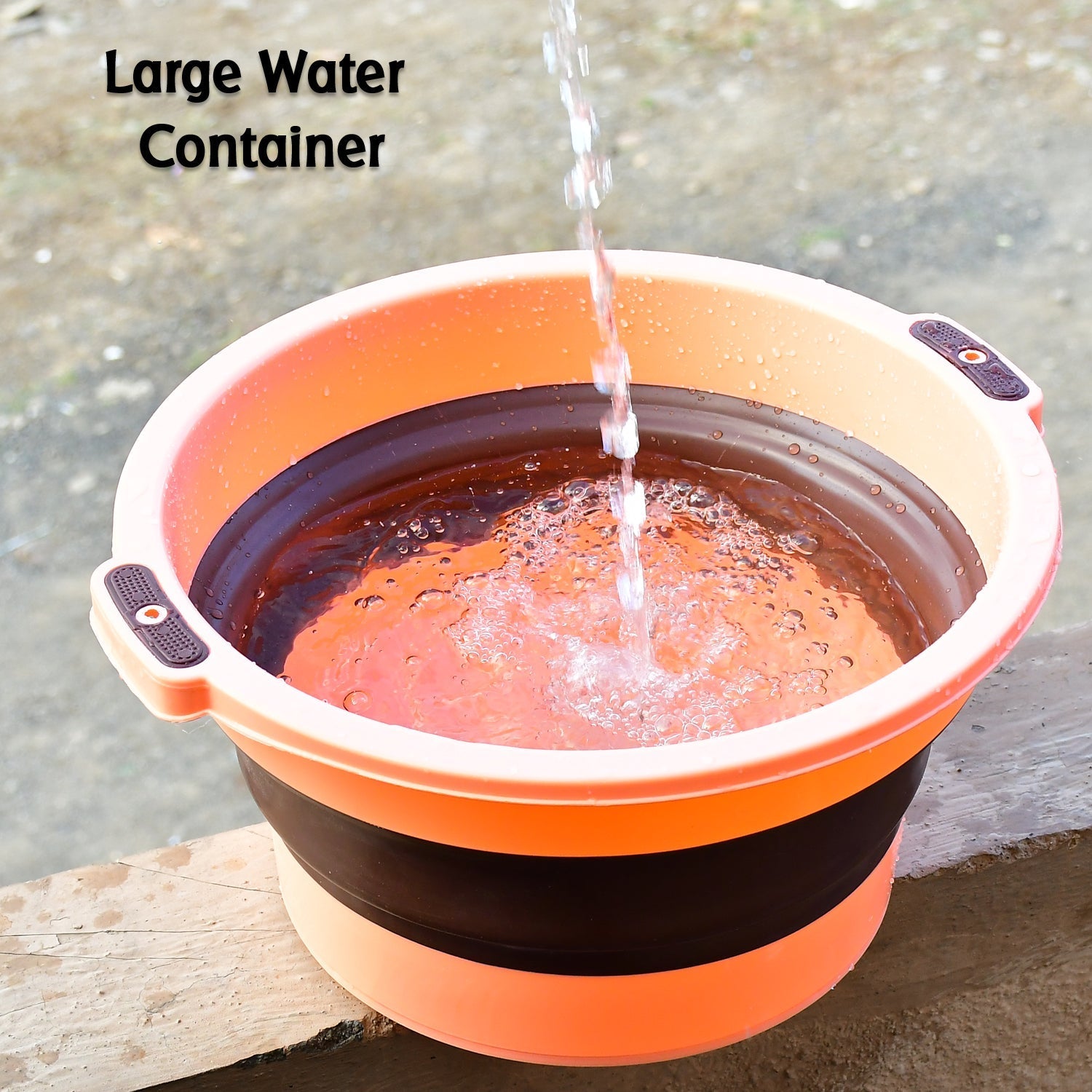 Collapsible tub with hanging hole, ideal for foot spa Collapsible tub with hanging hole, ideal for foot spa